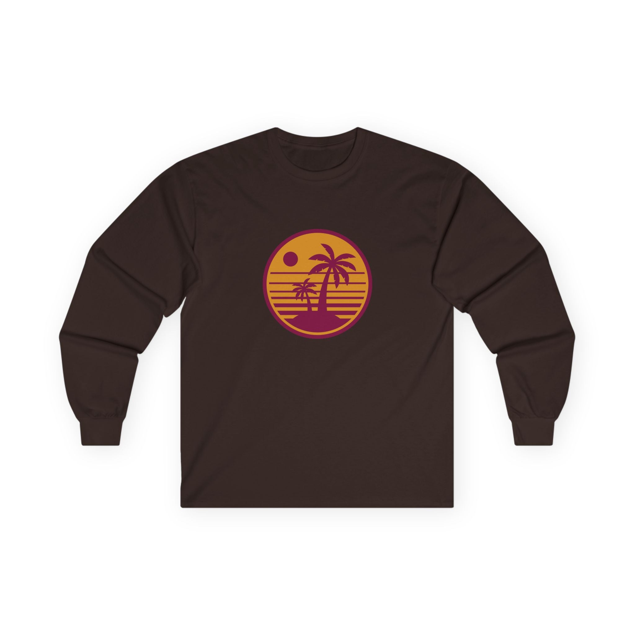 Retro Sunset Palm Long Sleeve Tee