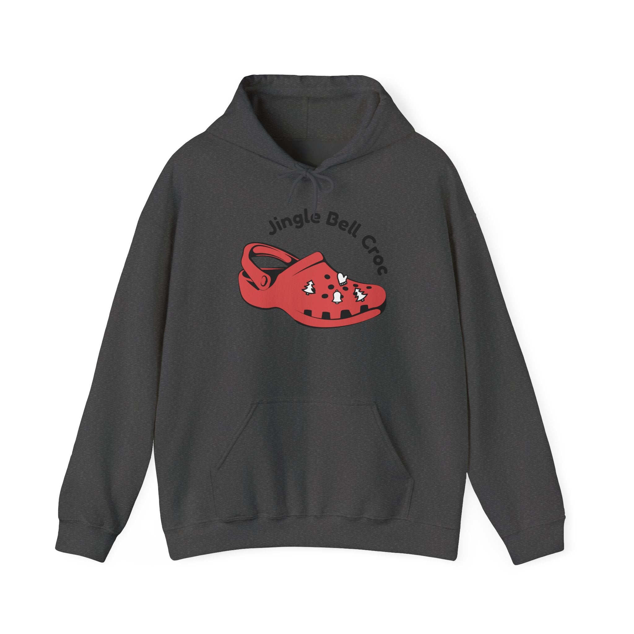 Holiday 'Jingle Bell Croc' Hoodie - Festive Red Croc Graphic Sweatshirt