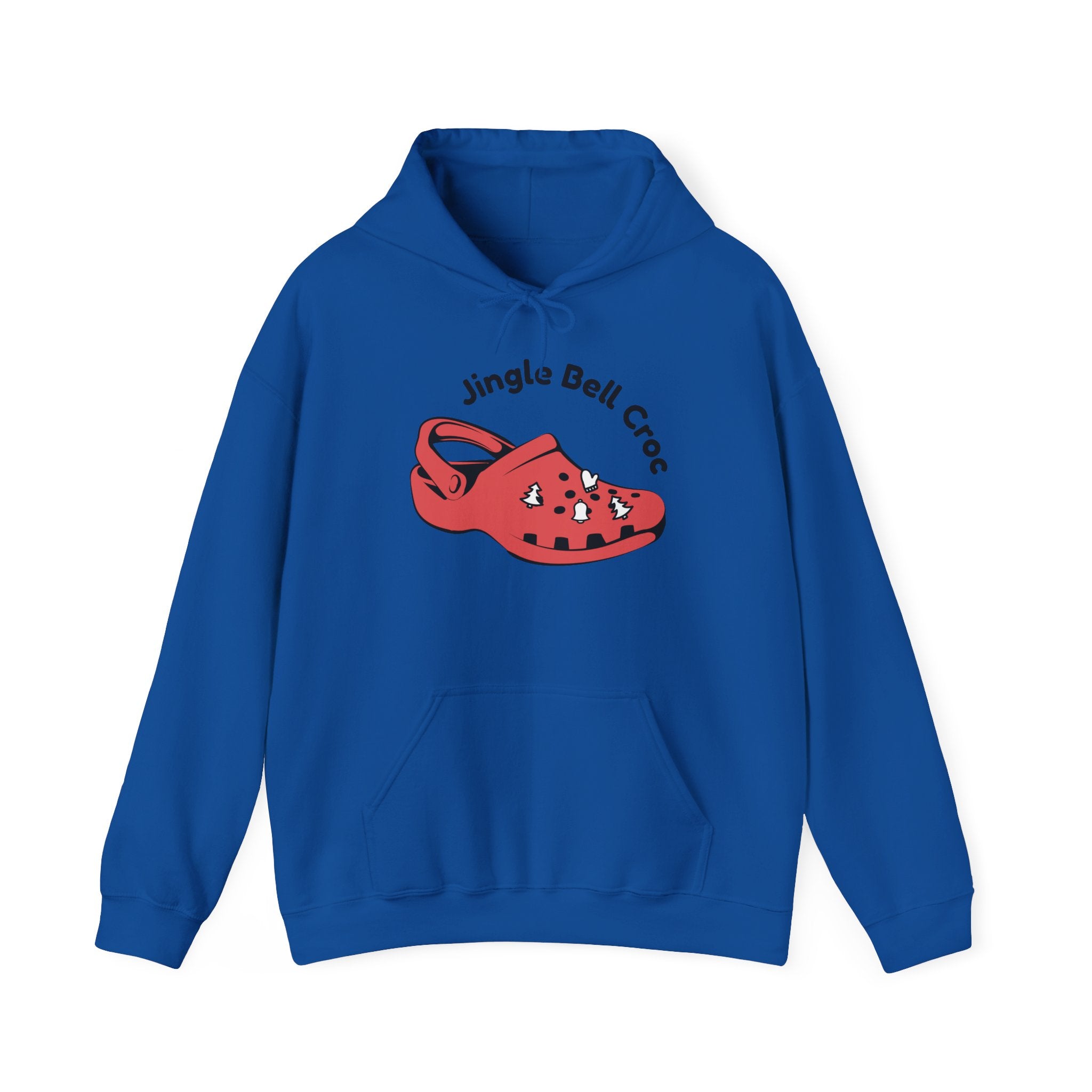 Holiday 'Jingle Bell Croc' Hoodie - Festive Red Croc Graphic Sweatshirt