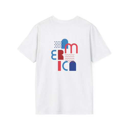 Beeway Mexico Graphic T-Shirt — Modern Retro Typography in Red & Blue