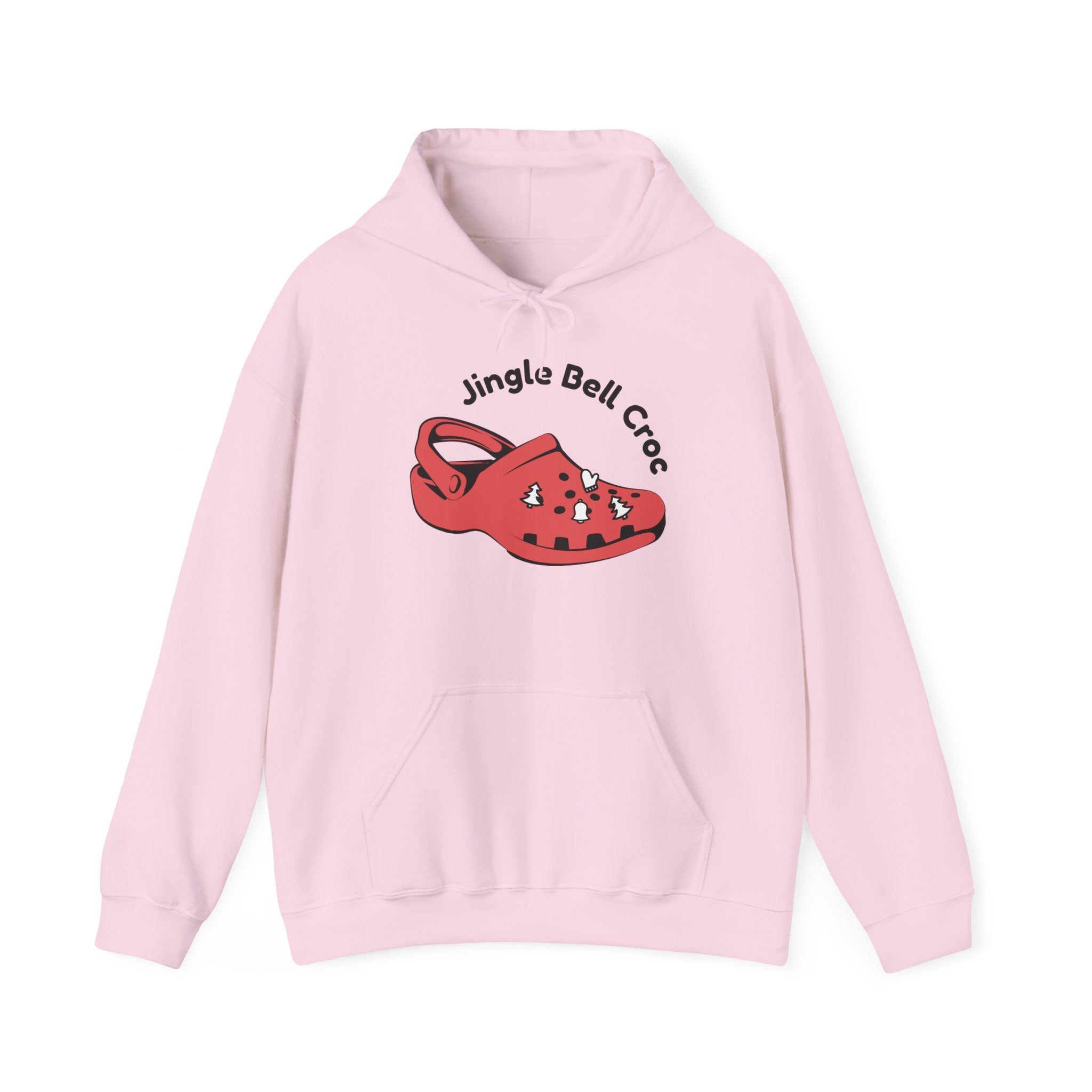 Holiday 'Jingle Bell Croc' Hoodie - Festive Red Croc Graphic Sweatshirt