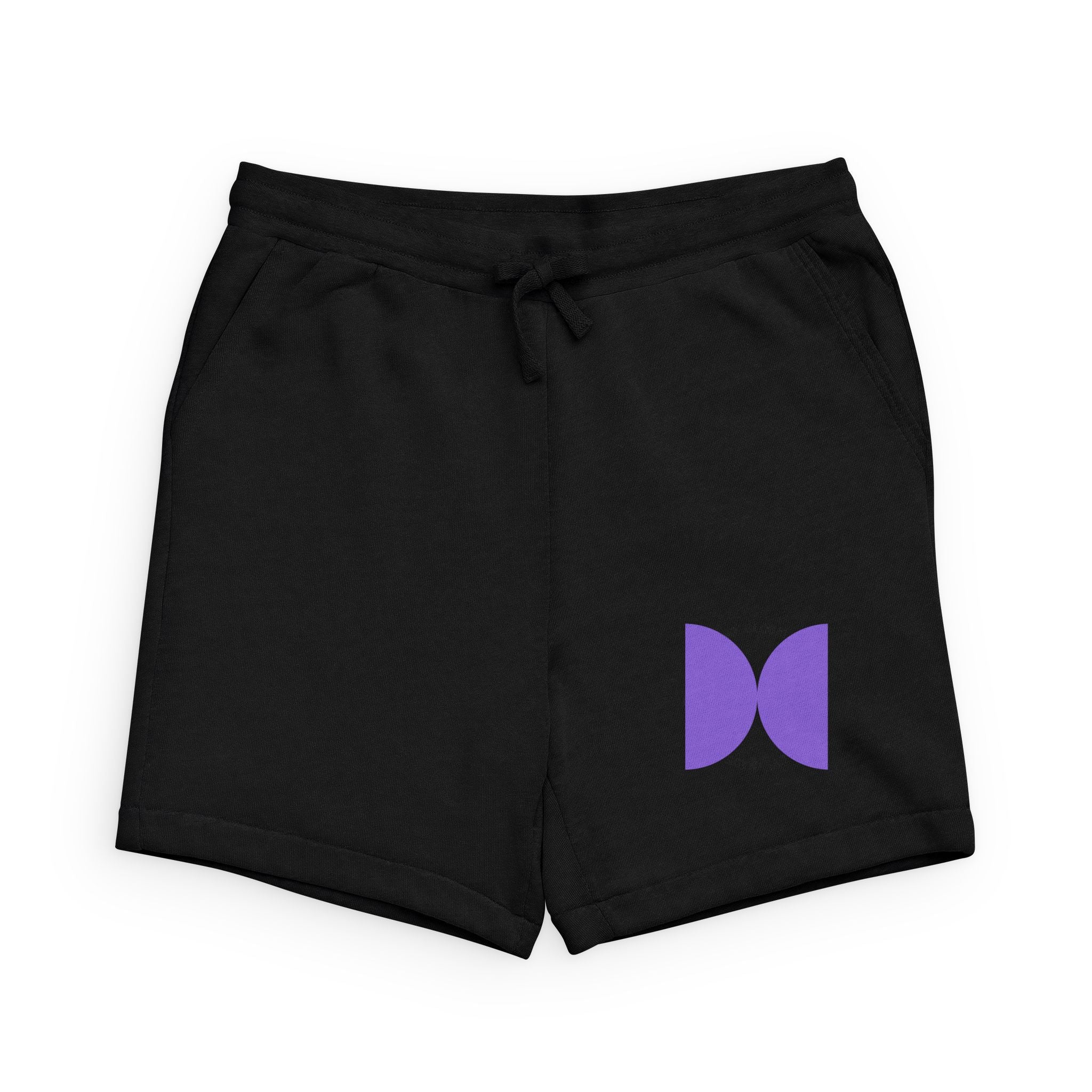 Purple Minimalist Butterfly Logo Sweatshorts — Casual Lounge Shorts